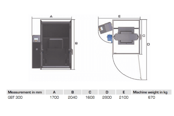 Dimensioni Trolley Mixer Garos