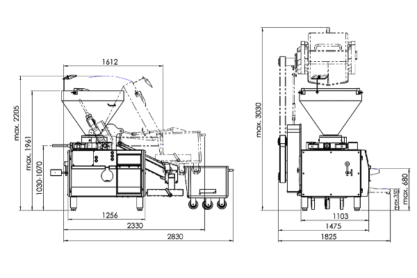 Layout insaccatrice KK500