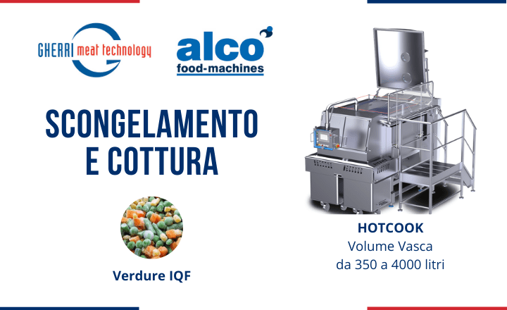Brasiera hotcook alco per lo scongelamento di verdure IQF