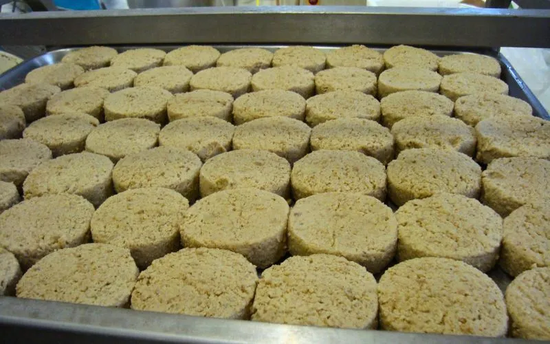 Produzione industriale di hamburger vegetali