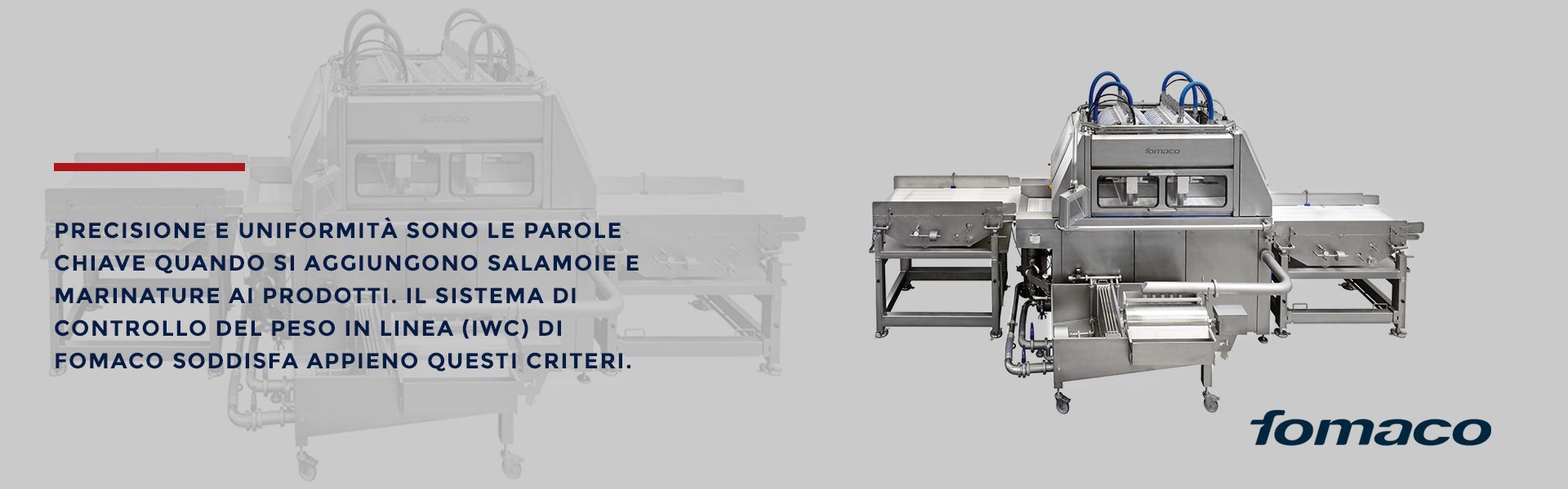 sistema di controllo del peso in linea Fomaco