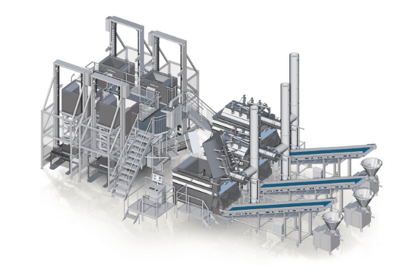 Esempio della linea completa di macinatura Seydelmann