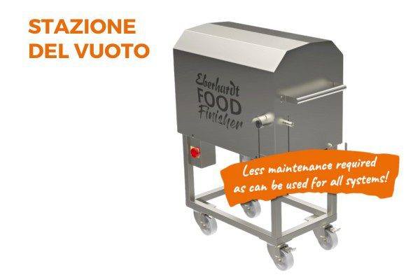 stazione del vuoto per la zangola food finisher